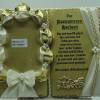 Deko-Buch creme/gold zur Diamantenen Hochzeit für Foto mit Holz-Buchständer Bild 2