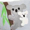 Glückspilz Namenskissen / Babykissen mit Namen und Koala personalisiert,  Geschenk zu Geburt, Taufe, Geburtstag Bild 2