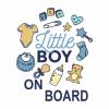Hochwertiger Autoaufkleber Baby Boy on Board 2  in 12 Größen ab 15 cm B x 10 cm H mit Klebeanleitung Bild 2