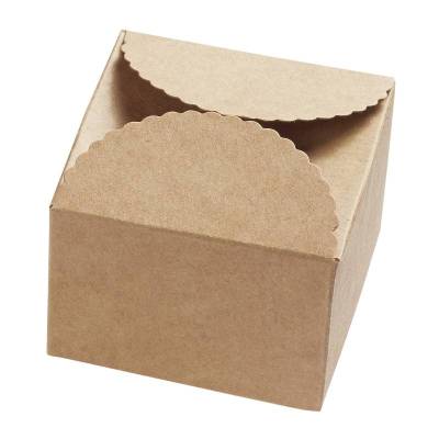 Papier-Box / Geschenkbox 70x70x50 mm - Natur