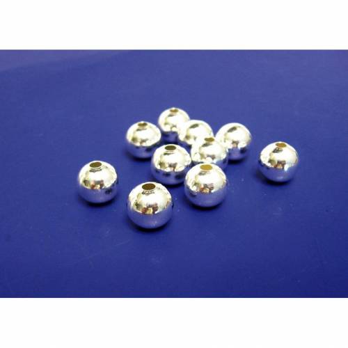 2 Stück Kugel 5 mm aus Silber 925, Zwischenteil, Schmuckperle Hochglanz