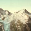 Leinwand Bild Berge Panorama Format 169x46 cm Fotogemälde Wandbild pastellfarben Vintage Bilder  Photochrom Bild 4