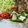 Blumenkind Steinpilz für den Jahreszeitentisch im Herbst,  Pilz Filzpüppchen und Deko Figur Bild 2