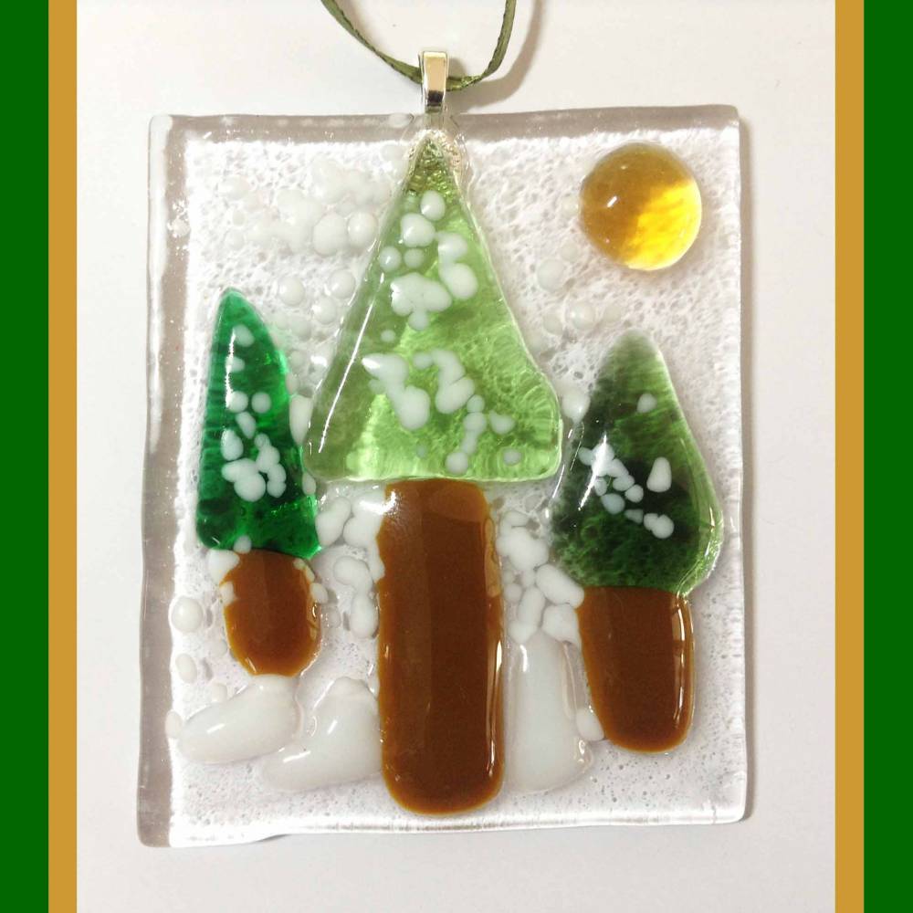 Winterliches Glasbild E Geschenk Anhanger Aus
