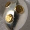Ohrsteckerpaar "Vielseitig" 935 Silber mit Feingoldbelötung und ein/aushängbarer Zuchtperle in Tropfenform Bild 9