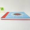 Japanbindung, Orangenpapier, rot-braun türkis, 100 g/m² Recycling-Papier, 21 x 22,5 cm, handgefertigt Bild 4