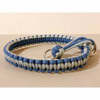 Halsband für kleine bis mittlere Hunde mit Paracord Zugstoppverschluss, Kobraknoten, Hundehalsband Bild 1