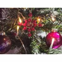 Weihnachtssterne - Adventssterne - Sternanhänger als Schmuck, auch für den Weihnachtsbaum, Klein, Rot Bild 1