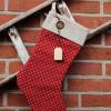 Nikolausstiefel zum Befüllen Kaminsocke Weihnachtsstrumpf  Größe für Kamin & Tür  rot Bild 4