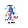 Super Autoaufkleber Baby on Board Seepferdchen in 12 Größen ab 15 cm B x 10 cm H mit Klebeanleitung Bild 2