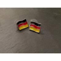 Fußball - EM - WM - Ohrringe - Fan-Ohrringe Flagge * Fanohrringe * Deutschlandohrringe * Fußballohrringe Bild 1