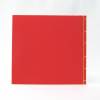 Japanbindung, 100 g/m² Recycling-Papier, Orangenpapier, rot weiß gelb dunkel-blau, 21 x 22,5 cm, handgefertigt Bild 3