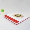 Japanbindung, 100 g/m² Recycling-Papier, Orangenpapier, rot weiß gelb dunkel-blau, 21 x 22,5 cm, handgefertigt Bild 5