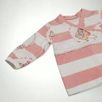 süßer Zweiteiler: Pumphose mit Langarm T-Shirt in der Größe 68 rosa/ weiß Bild 2