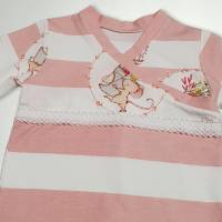 süßer Zweiteiler: Pumphose mit Langarm T-Shirt in der Größe 68 rosa/ weiß Bild 5