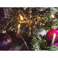 Weihnachtssterne - Adventssterne - Sternanhänger als Schmuck, auch für den Weihnachtsbaum, Klein, Gold Matt Bild 1