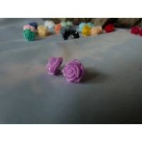 LILA - Vintage Ohrring "Rose" * Blumen * Ohrstecker * Rosenohrstecker * Blumenohrstecker Bild 1