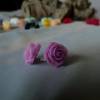 LILA - Vintage Ohrring "Rose" * Blumen * Ohrstecker * Rosenohrstecker * Blumenohrstecker Bild 2