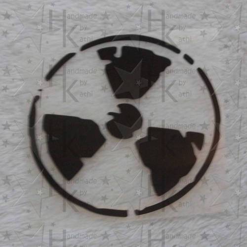 Bügelbild - Radioaktiv (Symbol) - viele mögliche Farben