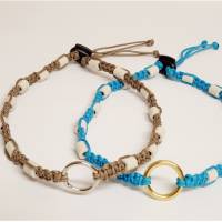 EM-Keramikhalsband mit Ring für die Hundemarke, Klickverschluss, Kordelstopper, Hundemarkenband Bild 5
