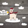 Weihnachtdatei niedliches Lama mit Nikolaus Mütze SVG DXF png pdf jpg eps Plotten Digistamp Lasercut Karten gestalte Bild 2