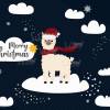 Weihnachtdatei niedliches Lama mit Nikolaus Mütze SVG DXF png pdf jpg eps Plotten Digistamp Lasercut Karten gestalte Bild 3