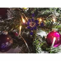 Weihnachtssterne - Adventssterne - Sternanhänger als Schmuck, auch für den Weihnachtsbaum, Klein, Blau Bild 1