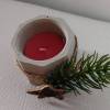 Weihnachtlicher Kerzenständer für Teelichte aus Beton Bild 2
