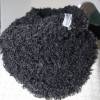 dunkelgrau/schwarzer Schlauchschal mit passender Mütze mit Echtfellbommel Bild 2