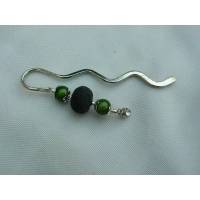 Lesezeichen "Lavaperle" Welle & Perle, grüne Perle * Bookmark * Schultütenfüllung * Adventskalenderfüllung * Mit Bild 1