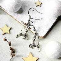 Weihnachtliche Ohrringe Hirsch • Ohrhänger | Ohrschmuck | Weihnachten Bild 1