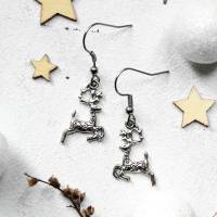 Weihnachtliche Ohrringe Hirsch • Ohrhänger | Ohrschmuck | Weihnachten Bild 2