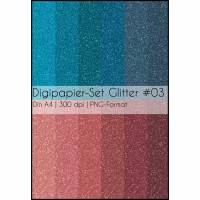 Digipapier-Set Glitter #03