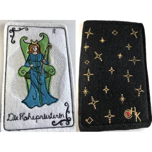 Tarot-Karte 'Die Hohepriesterin'  /  'The High Priestess' / 'The Priestess' aus dem Großen Arkan