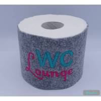Toilettenpapierrolle mit Spruch "WC-Lounge" Bild 1