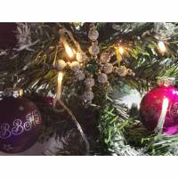 Weihnachtssterne - Adventssterne - Sternanhänger als Schmuck, auch für den Weihnachtsbaum, Klein, Crystal AB Bild 1