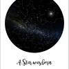 Sternenkarte - A star was born I personalisierbarer Kunstdruck I Sternenhimmel Nachthimmel Sternzeichen Bild 2