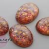 2 Stück ~ Designer Glascabochons ~ 25x18 mm ~ handmade Cabochons ~ rosa mit goldflocken Bild 2