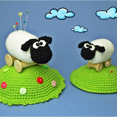 Häkelanleitung Nadelkissen Schafe - PDF Datei