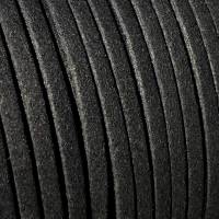 Veloursband, Wildlederoptik, 3mm breit, flach, schwarz, 5 Meter Bild 1