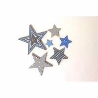 Großes Sternenset (6 Stück) passend zu Holzbuchstaben, Lieblingslädchen Bild 1