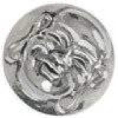 Druckknopf, Buddhakopf, silberfarben, 20mm