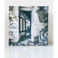 Lost Place, marode, verlassenes Haus, Villa, Foto auf Holz, im Quadrat, 10 x 10 cm Bild 1