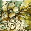 Schlauchschal Loop Crepe Ciffon "Marie" Blumenmuster grüntöne weiß Bild 2