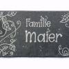 Türschild Familie aus Schiefer personalisiert mit Namen, Schieferschild, Haustürschild, Namensschild, Familienschild Bild 2
