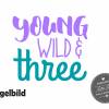 Bügelbild Young Wild and Three oder Wunschzahl zum Geburtstag Bild 5