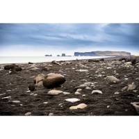 Island schwarzer Strand Foto Pearl Poster 30 x 46 cm Bild 1
