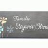 Türschild für Familien mit Blumen handbemalt und Name personalisiert. Schild aus Holz, Familienschild für Zuhause Bild 3