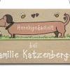 Shabby Türschild Namensschild Holzschild Hund handbemalt Familienschild personalisiert Bild 2