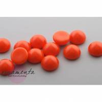 6 Cabochons ~ 12mm ~ orange ~ opak ~ Glas ~ Material zur Schmuckherstellung Bild 1